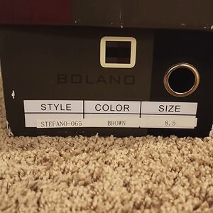 Men Bolano Steffano-065 brown Wingtip Dress Shoes. Size 8.5